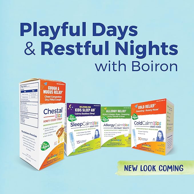 Boiron SleepCalm Kids Sleep Aid for Deep, Relaxing, Restful Nighttime Sleep - Melatonin-Free and Non Habit-Forming - 2 Count (160 Pellets)