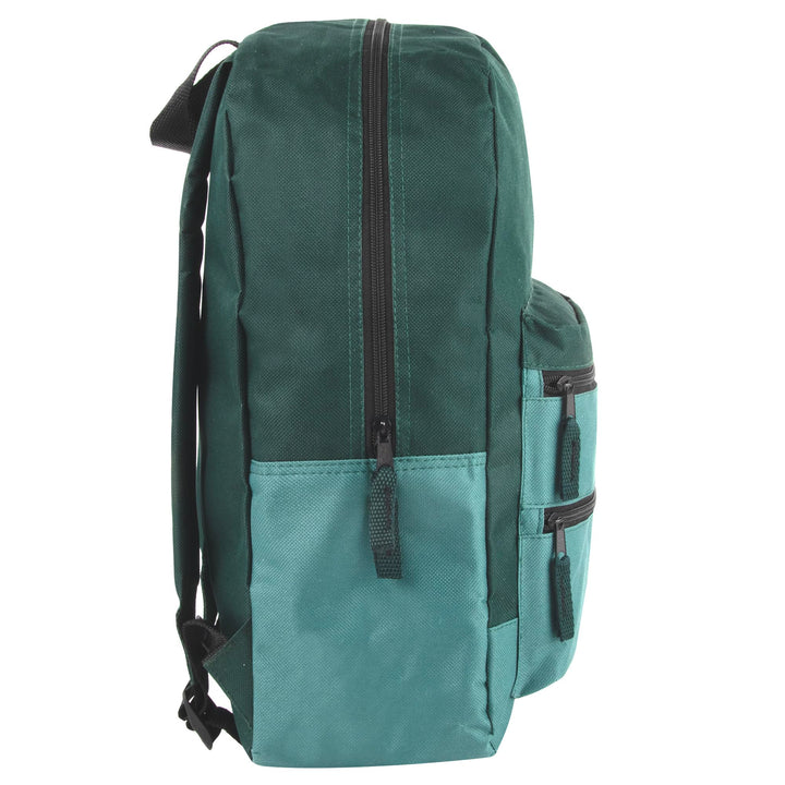 Trail maker Multi Pocket Multicolor Backpack with Adjustable Padded Straps (Forest)