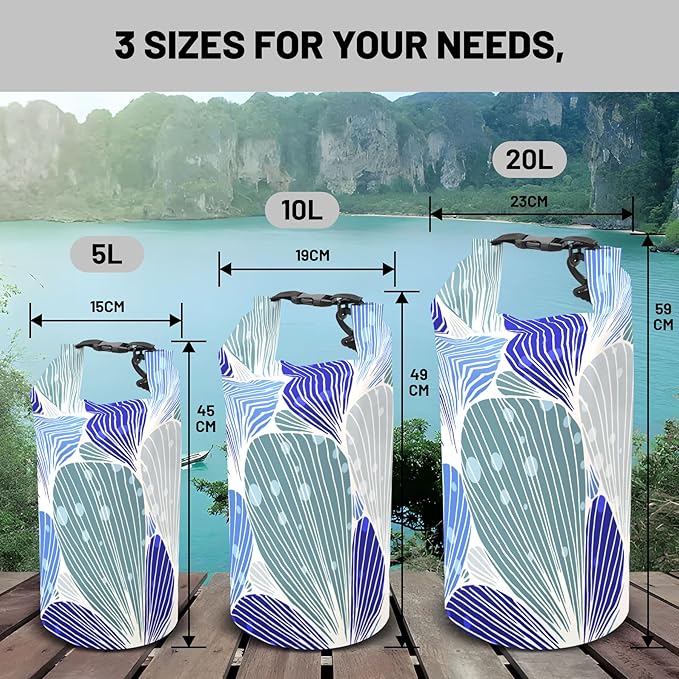 Waterproof Dry Bag,Roll Top Modern Abstract Art Heart Shape Waterproof Backpack 5L/10L/20L Floating and Lightweight Bags for Kayaking, Boating, Fishing, Swimming and Camping