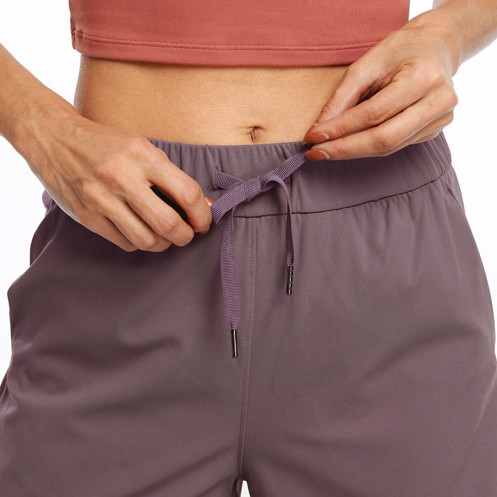 Willit Women's Shorts Hiking athletic Shorts Yoga Lounge Active Workout Running Shorts Comfy Casual with Pockets Brown XS