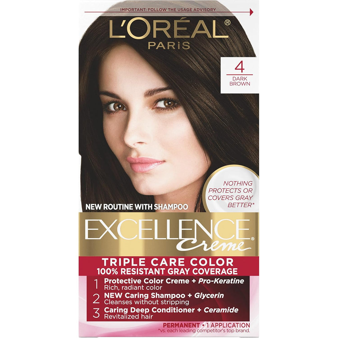 5RB Medium Reddish Brown Hair Color | L'Oreal Paris Excellence Creme – 8 Weeks Gray Coverage