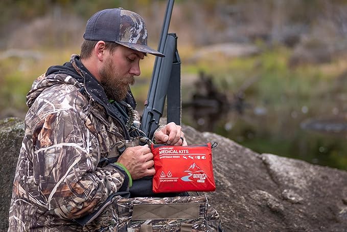 Adventure Medical Kits Sportsman Series Medical Kit - 100 - First Aid Kit for Camping, Hiking, Hunting & More - For 2 People for 4 Days - Includes Bandages, Medicine, Guide Book & More