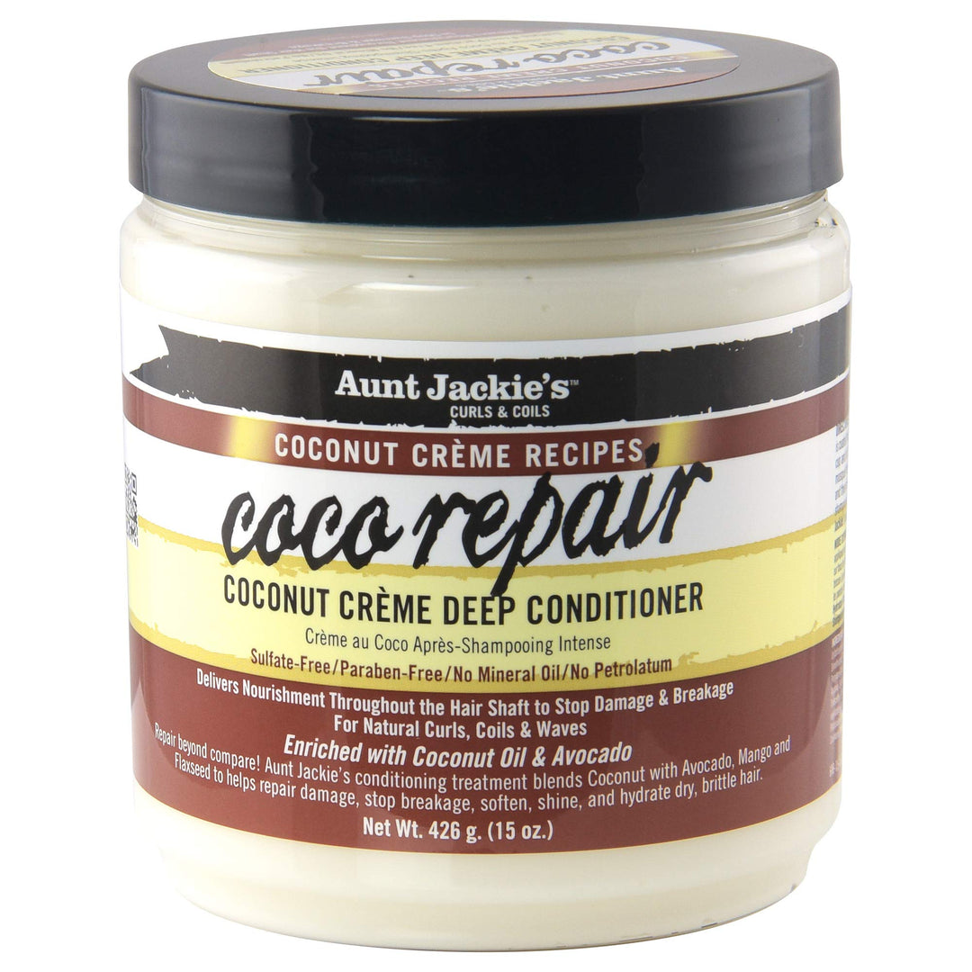 Aunt Jackie'S Coconut Crme Recipes Coco Repair Deep Hair Conditioner, Delivers Nourishment, Stops Damage, Breakage For Natural C