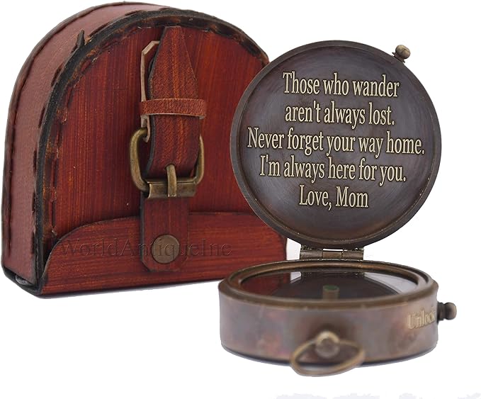 Engraved Compass, Gift for Husband,Anniversary,Wedding Gift for Him, Long Distance Boyfriend Gift, Fiance Gift I Miss You Long Distance Relationship Gift Boyfriend Gift