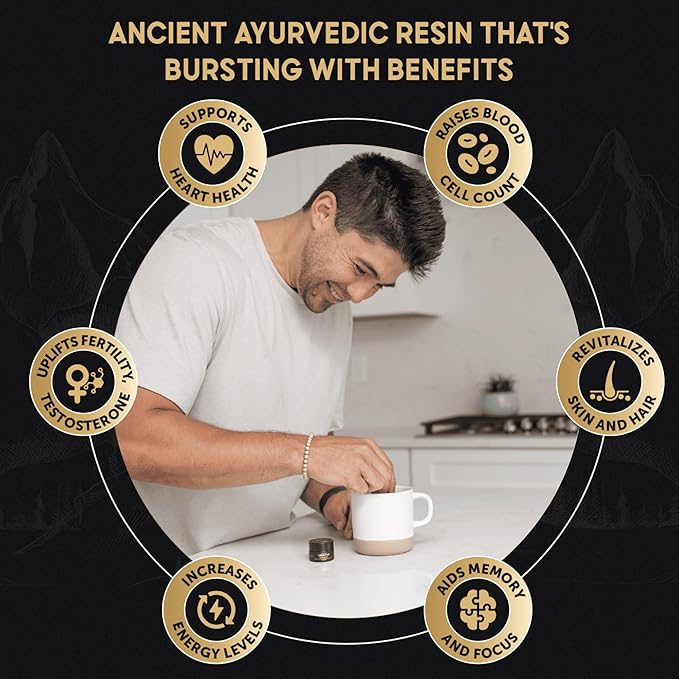 NutroTonic® Authentic Himalayan SHILAJIT® for Men & Women | Wild Crafted +17000 FT | 40X Nanofiltered & Sun Dried | Brain, Heart, Cellular Health | 3rd Paty Lab Tested | Fulvic & Humic Acid | 5G Resin