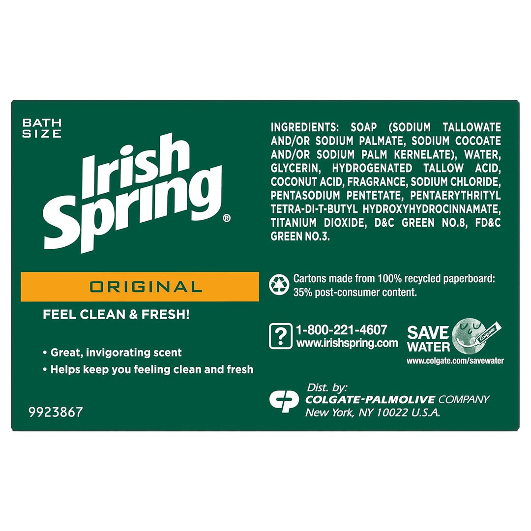 Aloe Vera Moisturizing Bar Soap | Irish Spring | 44.4 Oz | Hydrating Cleanser