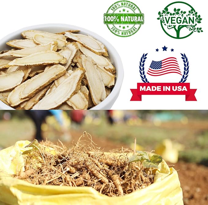 DOL American Ginseng Slices from Wisconsin (Sliced Ginseng Root Wisconsin Grown!Most People Use It to Make Ginseng Tea! Good for Health! 花旗參切片/西洋參切片 #L