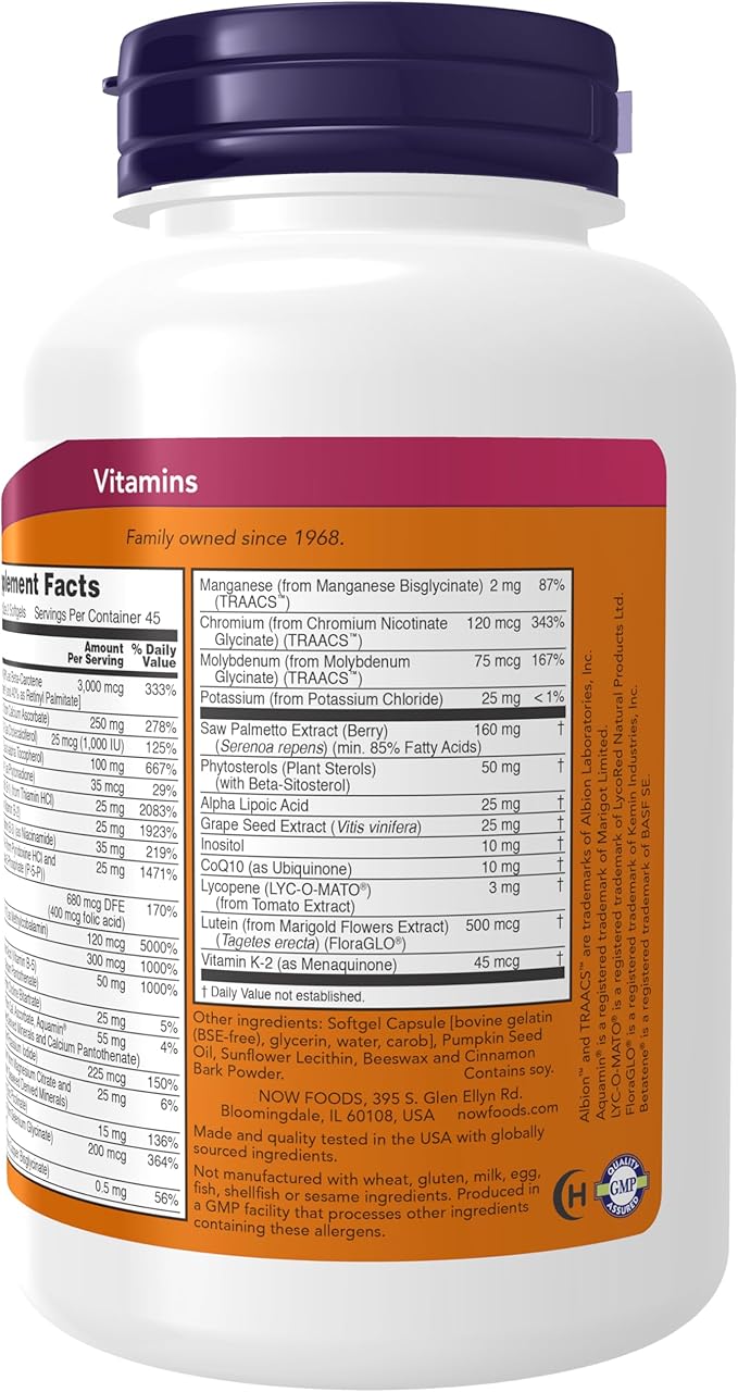 NOW Adam Men's Multiple Vitamin,90 Softgels