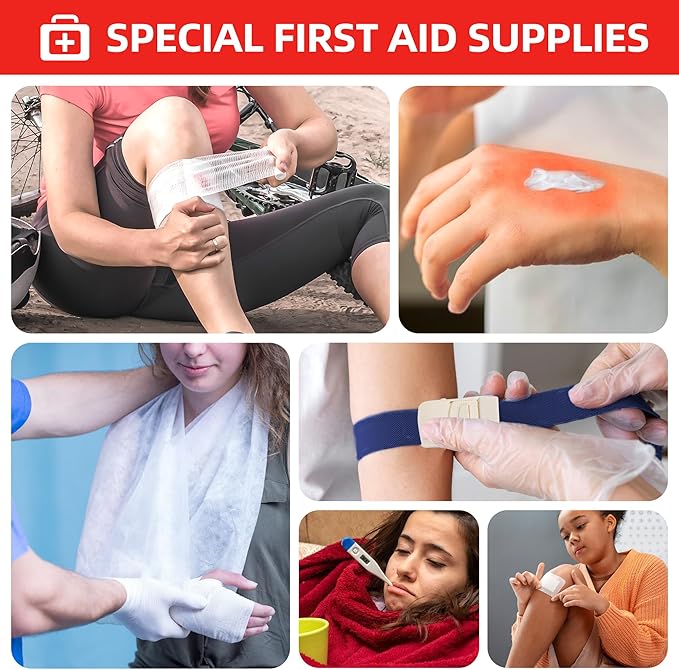 400pcs Large First Aid Kit, Premium Emergency Medical Kit with Basic First Aid Supplies, Ideal for Traveling, Outdoors, Climbing, Car, Camping, Emergency Preparedness