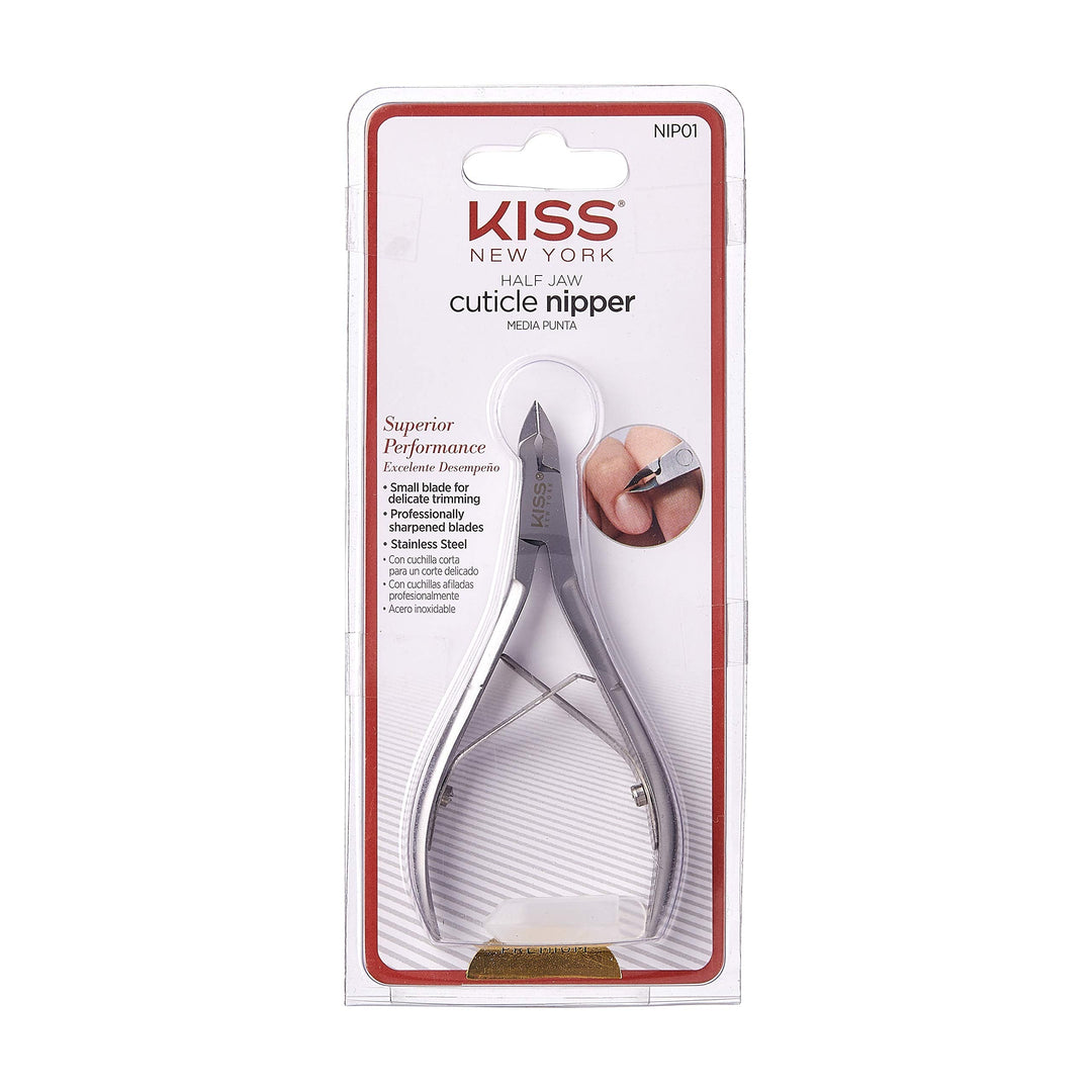 Kiss Premium Half Jaw Cuticle Nail Clipper Nip01 Small Blades, 1 Ea, 1Count