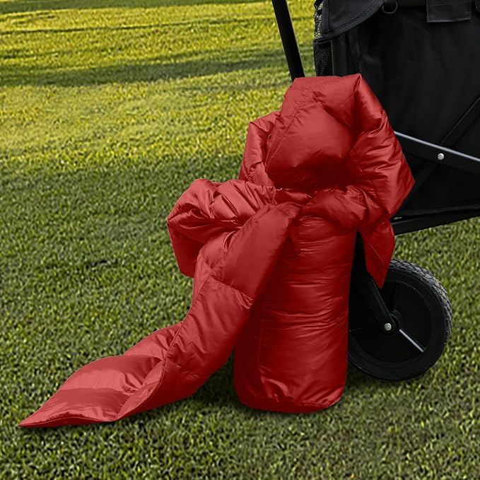 Blue Ridge Home Fashions Down Throw Camping Blanket - Packable Lightweight Down Throw Blanket for Outdoor Travel Hiking Picnic RV, Puffy Warm Blanket 60" x 70" with Carry Bag, 650 Fill Power