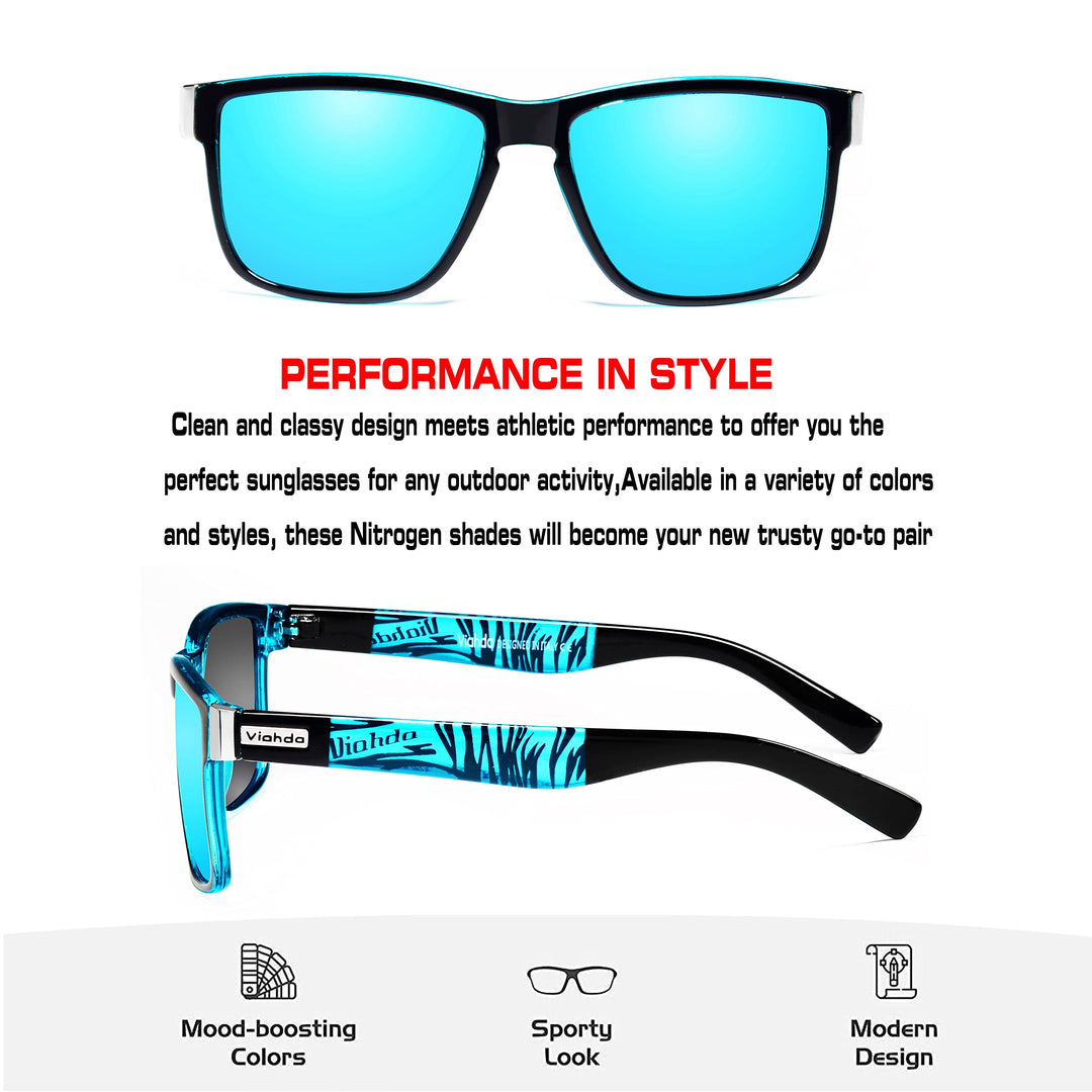 VIAHDA Polarized Sports Sunglasses for Man Cycling Running Fishing Golf Sun glasses Women HD6009