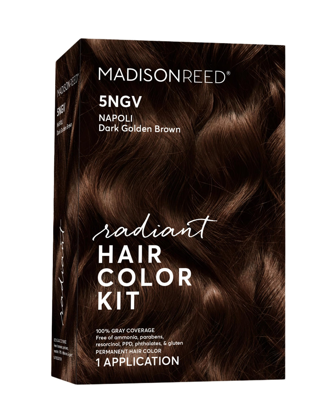 Madison Reed Radiant Hair Color Kit, Dark Golden Brown for 100% Gray Coverage, Ammonia-Free, 5NGV Napoli Brown, Permanent Hair Dye, Pack of 1