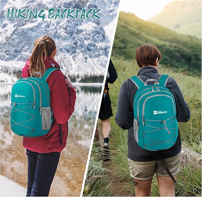 ZOMAKE Lightweight Packable Backpack 28L, Foldable Backpacks Water Resistant Collapsible Day Bag Light Daypack for Hiking