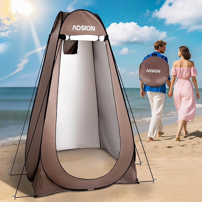 AOSION Privacy Shower Tent,Pop Up Changing Tent,Camp Bathroom Changing Dressing Room,Sun Sunshade Canopy Outdoor Rain Shelter for Camping Hiking Beach Picnic Fishing.
