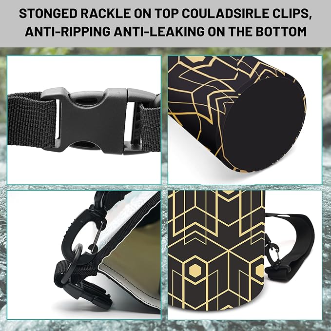 Waterproof Dry Bag,Roll Top Yellow Modern Abstract Geometric Print Small Waterproof Backpack 5L/10L/20L Floating and Lightweight Bags for Kayaking, Boating, Fishing, Swimming and Camping