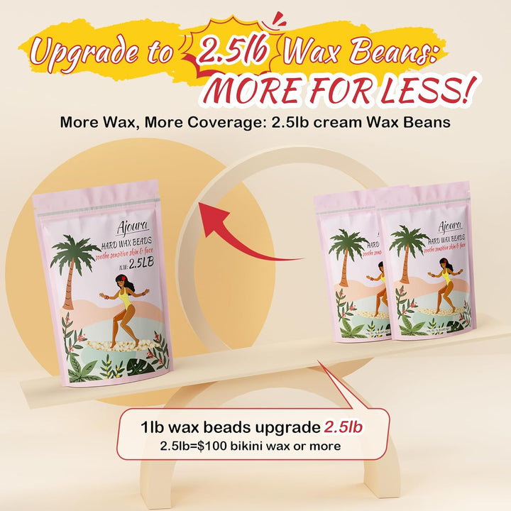 1Lb Hard Rose Wax Beans | Full Body Hair Removal | Refill for Wax Warmer