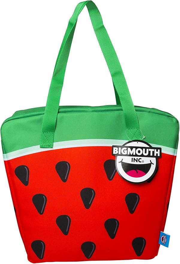 BigMouth Inc Large Insulated Cooler Bag, Reusable Travel Bag with Adustable Straps, Cute Collapsible Food Tote for Picnic Pool Beach