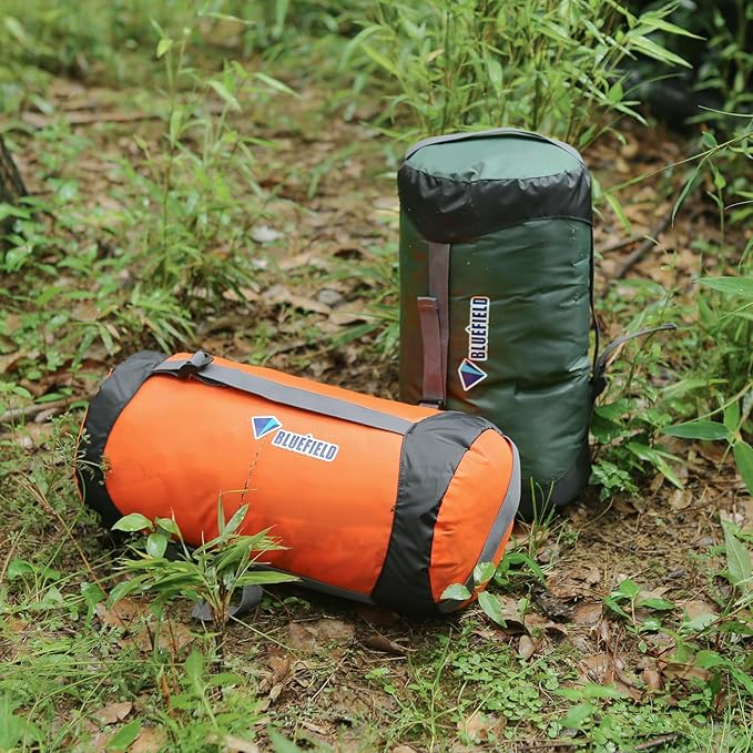 TRIWONDER Compression Sack Nylon Compression Stuff Sack Compression Stuff Sack Sleeping Bag Stuff Sack Ditty Bags with Dust Flap for Backpacking, Hiking, Camping, Traveling