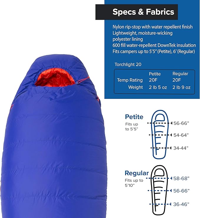 Big Agnes Women's Torchlight Expandable Down Mummy Sleeping Bag