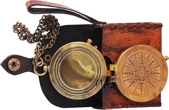 MAI Pocket Compass For Hiking, Survival Instrument Antique “So You Can Always Find Your Way Back Home” Engraved Camping Pocket Compass Nautical Compass Vintage Navigation Outdoor Compass By