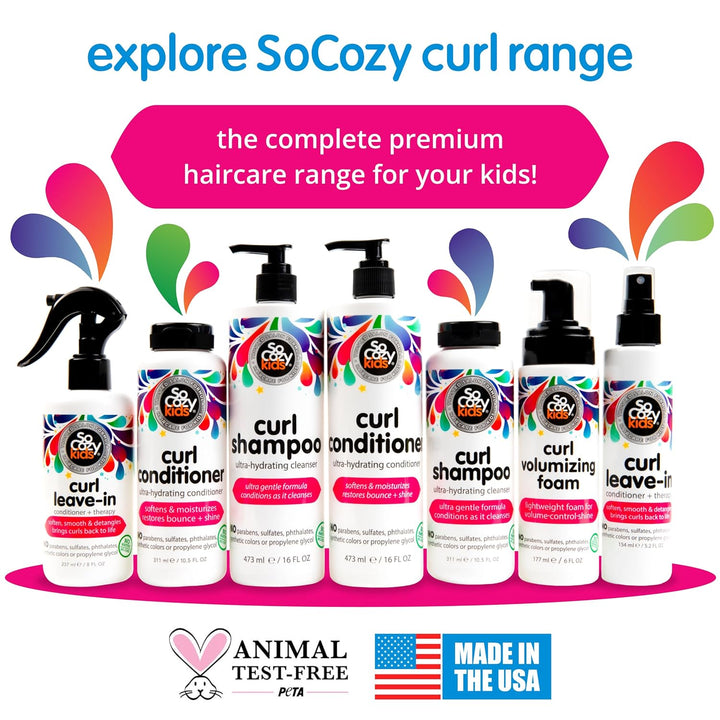Cozy Leave-In Conditioner Spray | Paraben-Free Detangler for Kids' Curly Hair