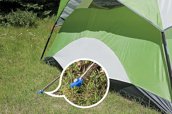 ABCCANOPY Tent Stakes 8" Camping Tent Stakes, 10pc-Pack (Blue)