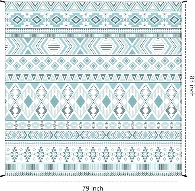 Beach Blanket Waterproof Sandproof Extra Large Beach Mat 79" X 83"/120"x108"for 1-8 Adults Quick Drying Durable Outdoor Picnic Mat for Beach Travel Camping Hiking