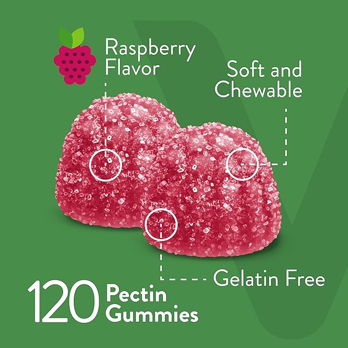 Magnesium Citrate Gummies for Adults & Teens - 66mg, Supports Calm Mood, Optimal Relaxation, Muscle Function - Vegetarian, Gelatin Free, GMO Free - Tasty Chewable Raspberry Flavored Gummy