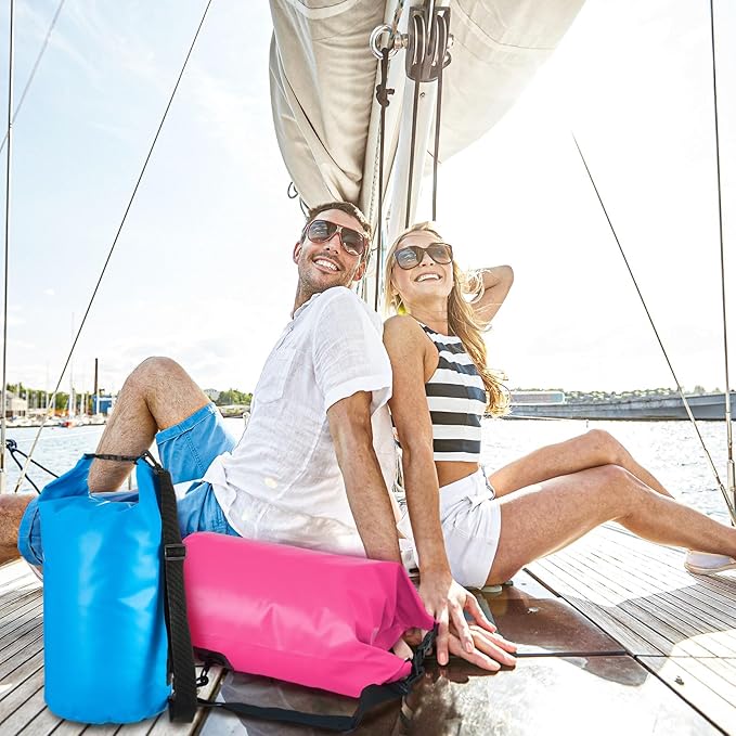 Aliceset 2 Pcs Waterproof Dry Bag 20L/10L Floating Dry Backpack Bags for Travel Pack Waterproof Backpack for Kayaking Rafting Boating Swimming Hiking Fishing(20 L)