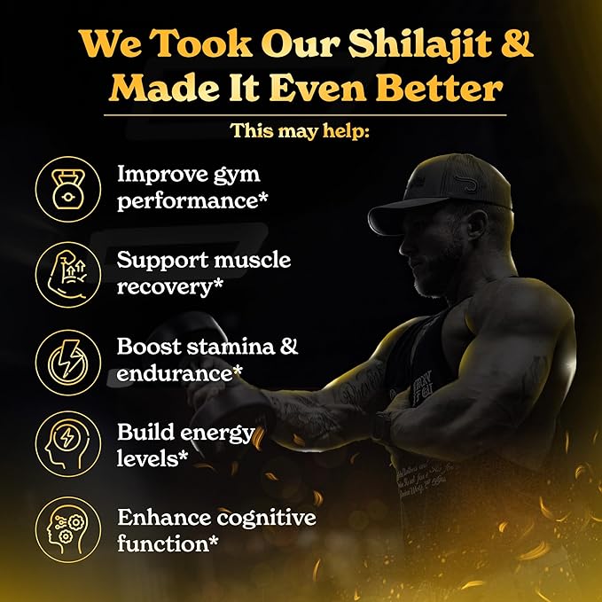BetterAlt Himalayan Shilajit Gold + with Cordyceps | With KSM 66 Ashwagandha |85+ Trace Minerals, 75% Fulvic Acid, with Lab Test Report, 600mg |For Men & Women