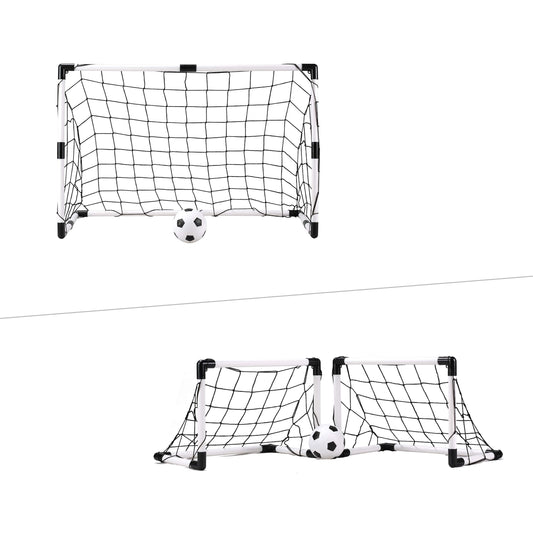 Sport Squad Mini 2-in-1 Dual Use Training Soccer Goal Net Set - Two 1.5' x 1' or One 3' x 2' - Training Soccer Goal - Easy Assembly and Compact Storage - Great for Kids