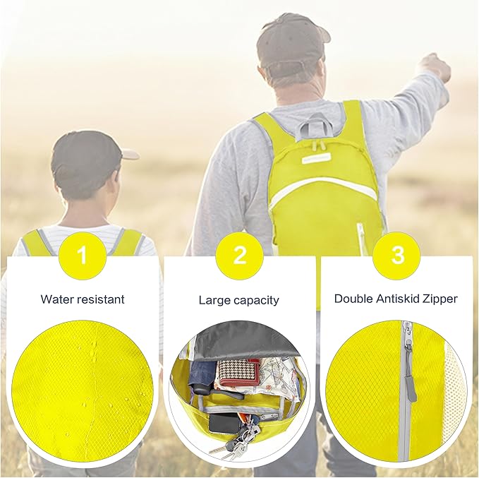 35L Foldable Waterproof Backpack For Outdoor Sports Travel Inside Wet Clothes Compartment Packable For Multiple