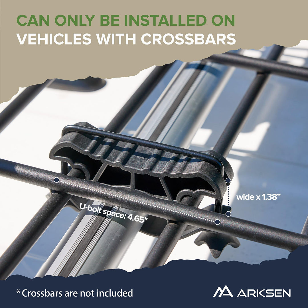 ARKSEN Skinny Roof Rack Cargo Carrier with Waterproof Bag & Anti-Slip Mat, Heavy Duty Weather Resistant Top Mount Cargo Basket, Luggage & Camping Gear Storage for Car, Truck or SUV Transport