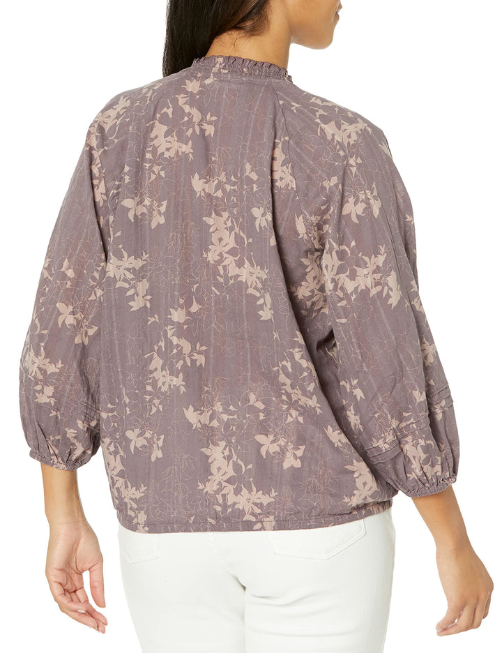 Carve Designs Womens Camryn Top Blouse, Dark Fawn Floral, Small US
