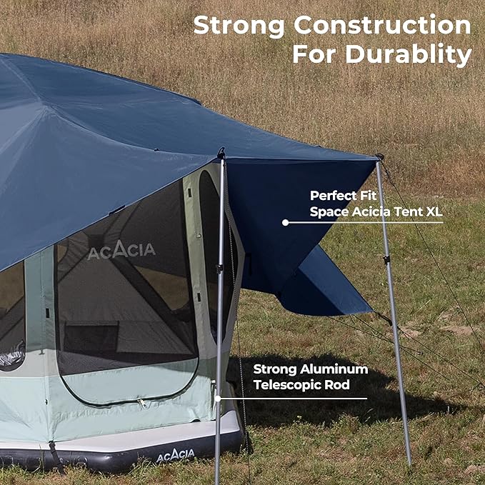 ACACIA Canopy XL for Space Acacia Camping System, PU2000 Waterproof Camping Tarp for 4 Season Camping, UPF50+ Sunproof Tent Tarp with 4 Telescoping Poles, Carry Bag, Star Night