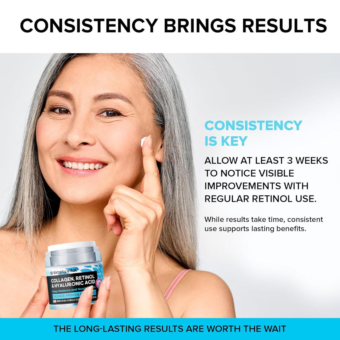 Anti-Aging Collagen & Retinol Cream | Firming Moisturizer for Face & Neck - 1.7 fl. oz.