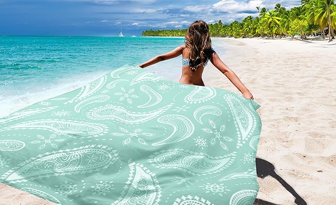 AISPARKY Beach Blanket Waterproof Sandproof Quick Drying Beach Mat Extra Large Outdoor Picnic Blanket for Travel Camping Hiking