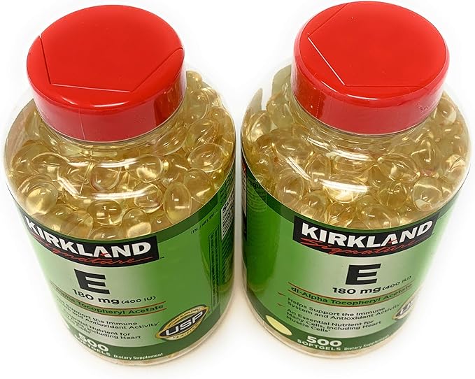 Kirkland Signature, Vitamin E 400 IU brdqt 500 Softgels (Pack of 2)