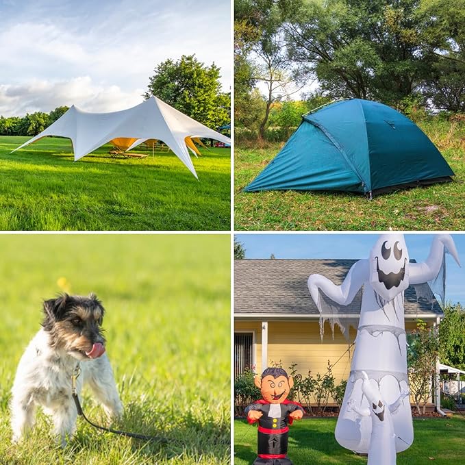 8Pcs Tent Stakes Heavy Duty Camping Stakes, 8" Non-Rust Metal Tent Pegs, Metal Threaded Tent Spikes, Tent Pegs Camping Stakes, Metal Tent Spikes for Outdoor Camping,Garden,Hiking