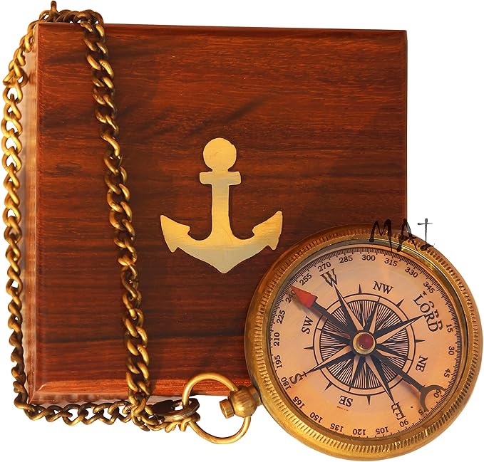 Will You Come Travel With Me? Shall We Stick By Each Other As Long As We Live? Vintage Quote Brass Compass with Wooden Box Scripture-WALT WHITMAN, Gifts Idea, Girls/Boys, Lovers, Husband, Wife, Fiancé