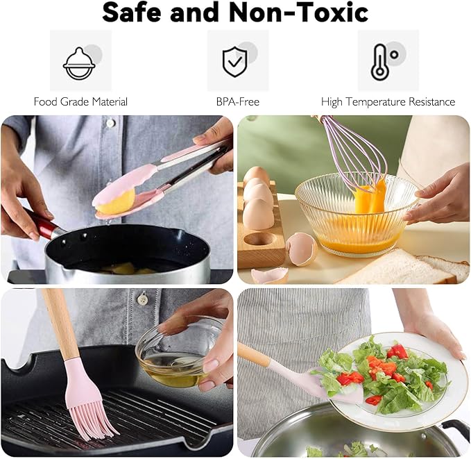 12PCS Camping Accessories Kitchen Cooking Utensils Set - Portable Outdoor Camp Cookware Set, Silicone Camper Essentials Gear Must Have Supplies for Travel RV BBQ Grill Picnic Hiking