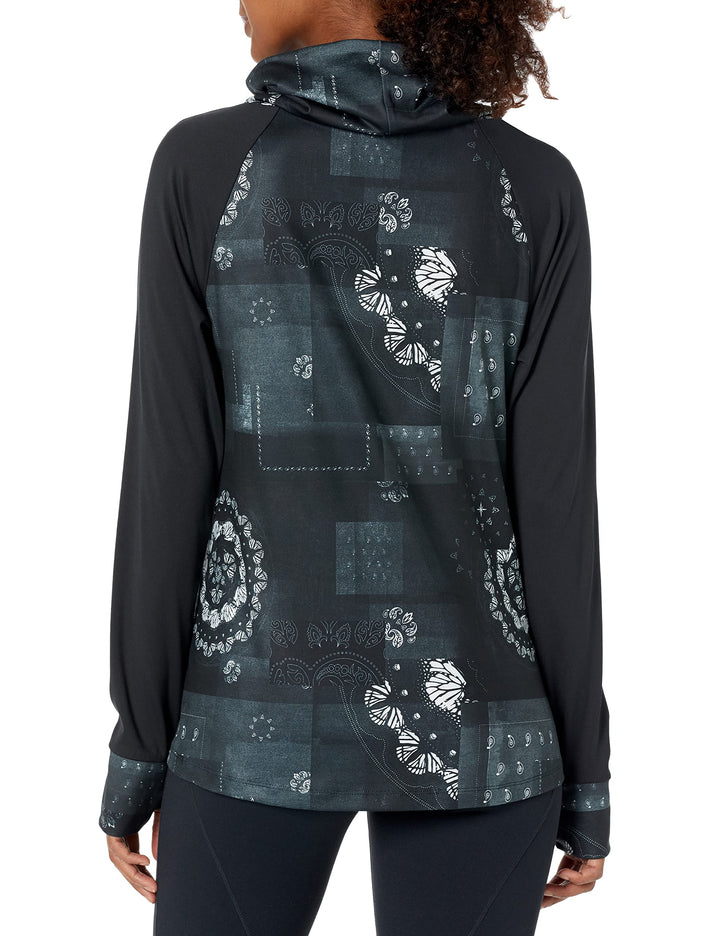 Oakley Women's TC Aurora Midlayer, Blackout Bandana, XX-Large