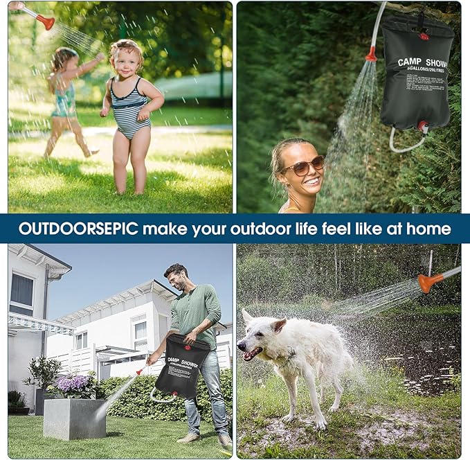 2 Set or 1set Solar Camp Shower Camping Shower Bag Solar Shower Bag Solar portabler Shower for Camping Solar Showers for Camping Camping Shower