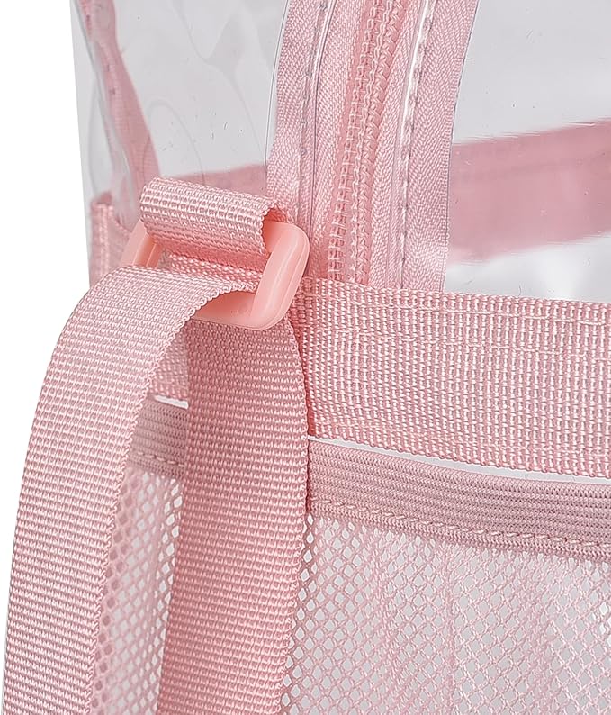 USPECLARE Clear Tote Stadium Approved, Security Travel & Gym Clear Bag for Work Sports Games Concerts