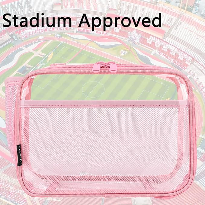 FlowFly Kids Lunch box Insulated Soft Bag Mini Cooler Back to School Thermal Meal Tote Kit for Girls, Boys,ClearPink