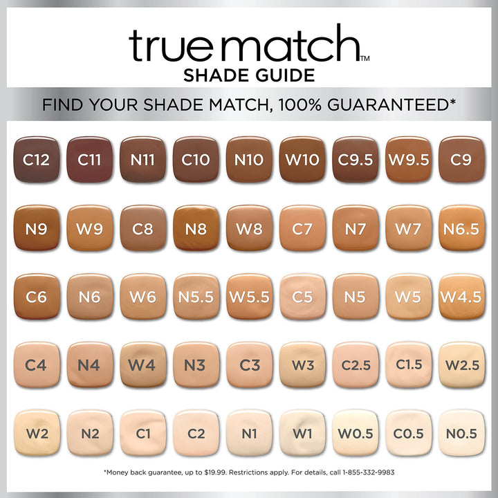 L’Oréal Paris Makeup True Match Super-Blendable Liquid Foundation, Hot Chocolate C9.5, 1 Fl Oz,1 Count
