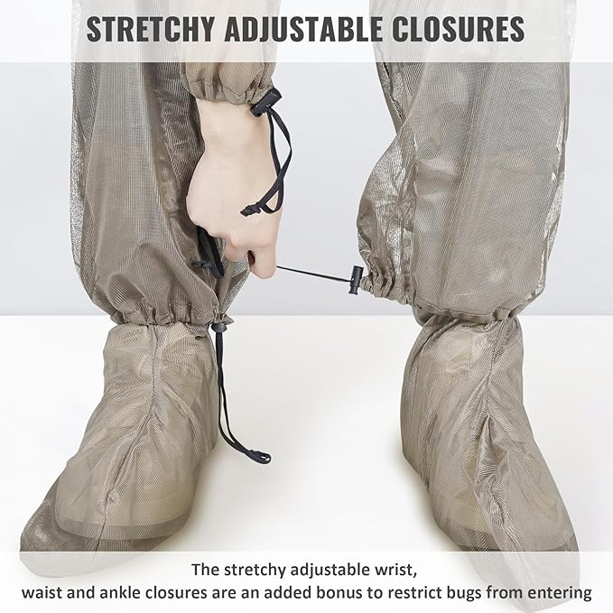 2/4pcs Mosquito Bug Suit for Men Women, Full Body Mosquito Net Suit Breathable Mesh Proof Clothing for Fishing, Hiking