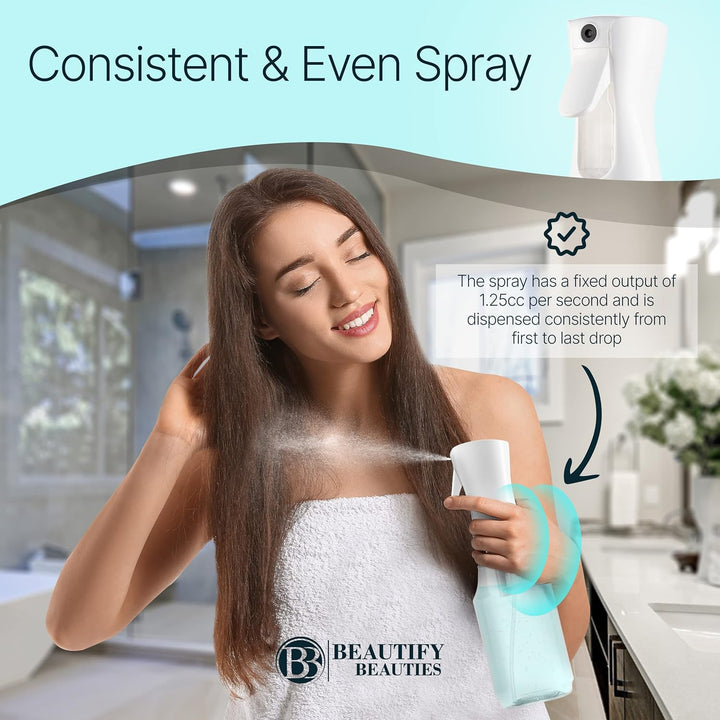 Continuous Mister Spray Bottle | 24 Oz Hair & Plant Care | BeautifyBeauties