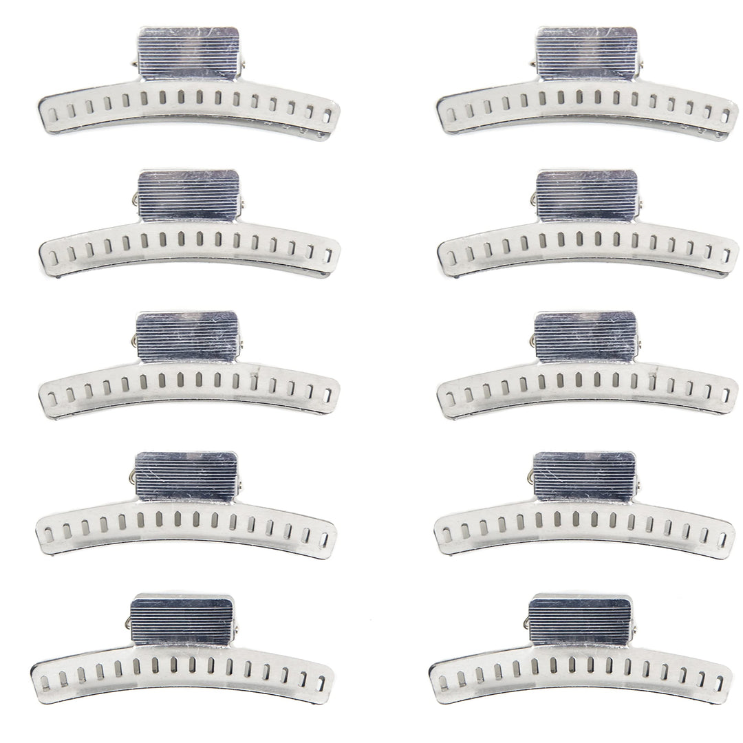 Aluminum 3 Butterfly Clips - Set Of 10 - Fingerwave And Marcel Wave Setting Clamps